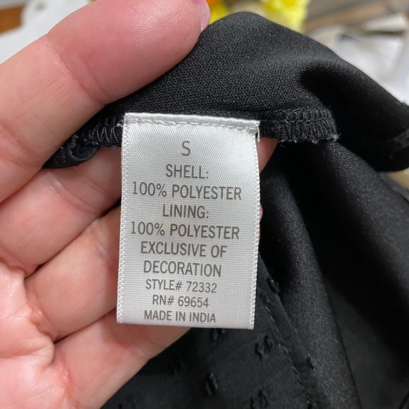 S Blue Rain Top with Embroidered Flowers on the Bell Sleeve Cuffs - Picture 9 of 10